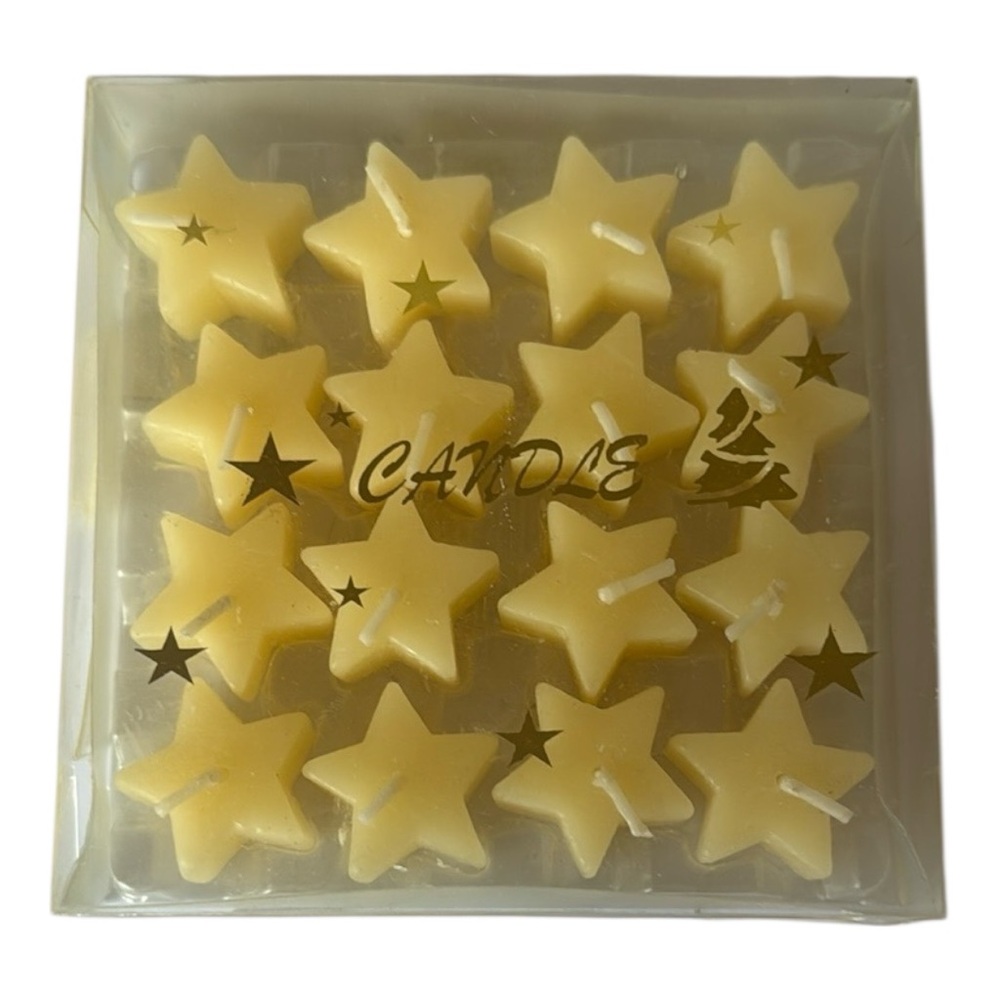 NWT | Floating Star Shaped Candles | Yellow | 16 Piece Set ⭐️